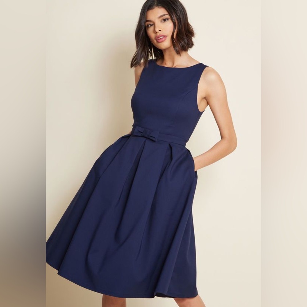ModCloth Dark Blue Dress with Pockets